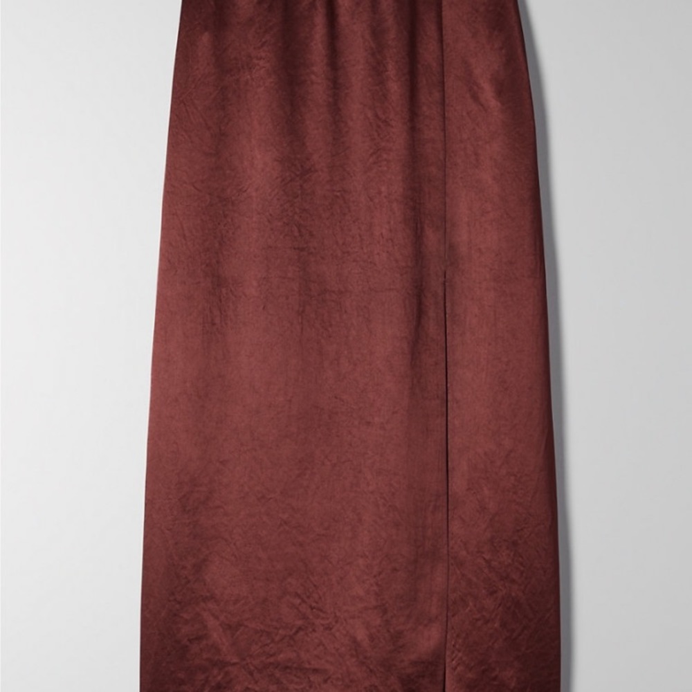 Babaton Aldus Satin Slit Skirt